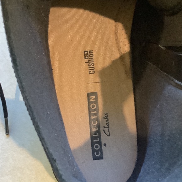 Clarks Tamantha Women’s Lace Up Suede Cushion Ankle Comfort Bootie 9.5M Black - Picture 8 of 9